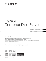 Sony CDX-GT640UI User manual