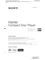 Sony CDX-GT730UI - Fm/am Compact Disc Player User manual