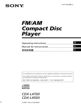 Sony CDX-L470X User manual