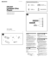 Sony Car Stereo System User manual