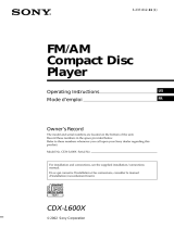 Sony CDX-L600X User manual