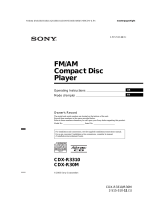 Sony CDX-R3310 User manual