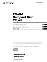 Sony CDX-S2000 User manual
