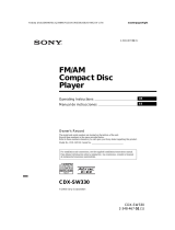 Sony CDX-SW330 User manual