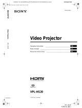 Sony Cineza VPL-HS20 User manual