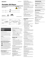 Sony D-EJ011 User manual