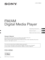 Sony DSX-MS60 Operating instructions
