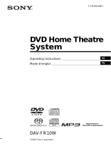 Sony DAV-FR10W User manual