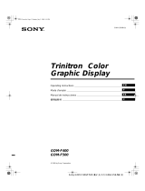 Sony GDM-F400 User manual