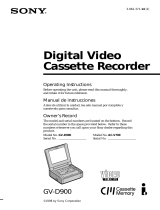 Sony GV-D900 User manual