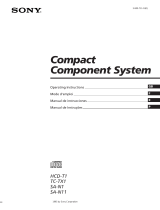 Sony CMT-T1 User manual