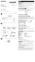 Sony MDR-EX10LP User manual