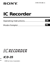 Sony ICD 35 User manual