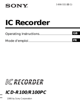 Sony ICD R100 User manual