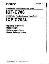 Sony ICF-C703 Operating instructions