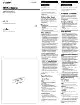 Sony ICF-F1 User manual