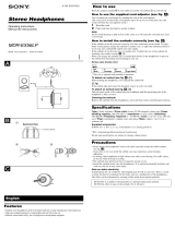 Sony MDR-EX56LP User manual