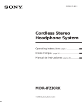 Sony MDR-IF230RK User manual