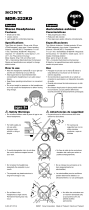 Sony MDR222KDBLK User manual