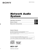 Sony MEX-1GP User manual