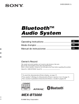 Sony MEX-BT5000 User manual