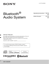 Sony MEX-GS600BT Owner's manual