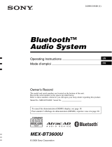 Sony MEXBT3600U User manual