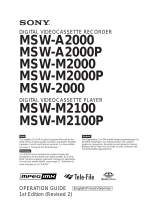 Sony MSW-2000 User manual