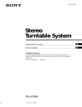 Sony PS-LX250H User manual