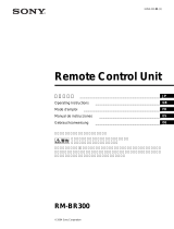 Sony RM-BR300 User manual