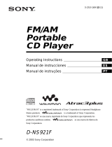Sony Walkman D-NS921F User manual