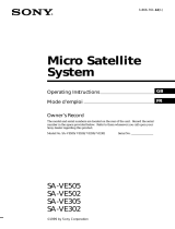Sony SA-VE502 User manual