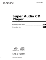 Sony SCD-C2000ES User manual