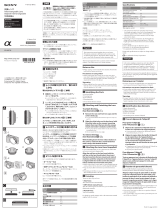 Sony Objectif SEL-20F28 Monture E APS-C 20 mm F2.8 User manual