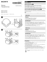 Sony MDR-ZX300 User manual