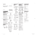 Sony MDR-NC7 User manual
