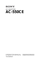 Sony AC-550CE User manual