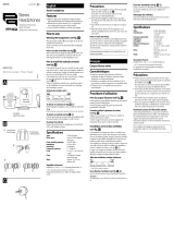 Sony MDRPQ6/GRN User manual