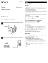 Sony MDRZX700 User manual