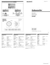 Sony subwoofer User manual