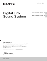 Sony XDP-PK1000 User manual