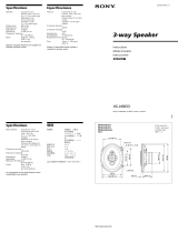Sony XS-V6833 User manual