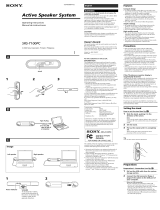 Sony SRS-T100PC Operating instructions