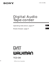 Sony TCD-D8 User manual