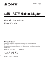 Sony UNA-PSTN User manual