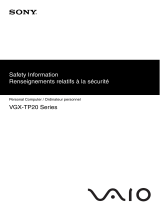 Sony VGX-TP20E Safety guide