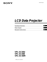 Sony VPL-SC50U User manual