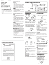Sony WM-EX172 User manual