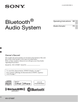 Sony WX-GT90BT Owner's manual