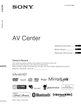 Sony XAV-601BT Operating instructions